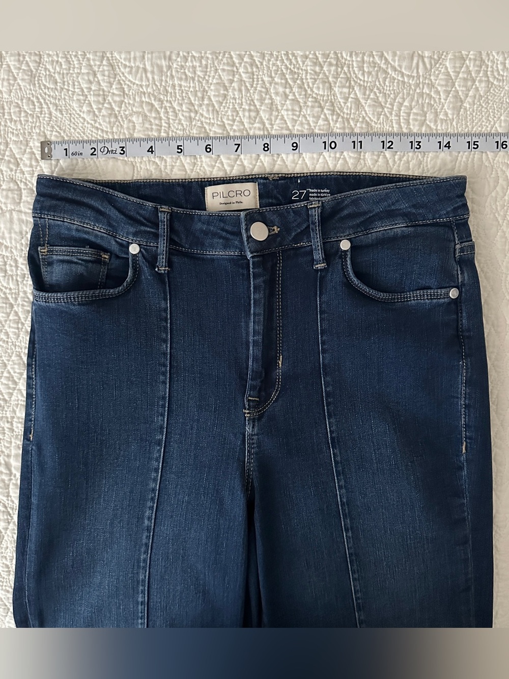 NWOT Pilcro Anthropologie Seamed High-Rise Wide-Leg Jeans Size 27 - Picture 8 of 16